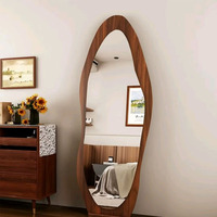 Grand miroir en verre à décor ondulé pleine longueur pour mur seul miroir de sol pour salle de bain chambre décor à la maison salon fête