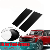 Ajustement pour Ford Bronco Sport 2021-23 accessoires extérieurs de voiture noir brillant colonne centrale autocollant porte cadre couverture fenêtre décoration