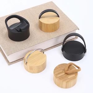 <b>Bamboo</b> Shell Stainless Steel Thermos <b>Cup</b> 304 With Handle Portable <b>Travel</b> Drink <b>Cup</b> For Business Gifts - Product Image 2