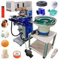 1 Inktbeker Pad Printmachine Volautomatische 3-zijdige Tampografia Pad Printer Met Trillende Kom Feeder Accessoires Verf