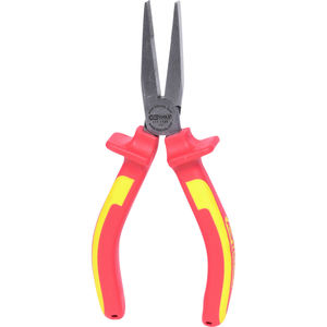 Long <b>Nose</b> <b>Pliers</b> Insulated DIY Grade Two-Component Handle High Carbon Steel Metric Measurement System <b>Flat</b> <b>Nose</b> 170 mm - Product Image 1
