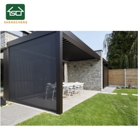 Stores de patio à écran zippé personnalisés écran zippé motorisé store enrouleur d'extérieur pour pergola à persiennes