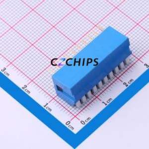 SMQP-10B-TP DIP Switch Switch ( Type: Piano Key )( Number of Switch Sections: 10 )( Lead Spacing: 2.54mm ) - Product Image 2