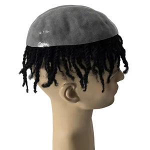 ใหม่ Passion Twist ถักโครเช<span class=keywords><strong>ต</strong></span>์ถักเปียคุณภาพสูงผมแพทช์สําหรับชายอินเดียผมฉีดผิวผู้ชายT Opper Toupee - Product Image 6