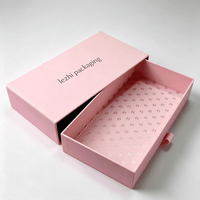 Boîte à tiroir de luxe personnalisée en gros pour bijoux, boucles d'oreilles, cadeaux – Boîte à tiroir coulissante en carton avec corde, boîte à tiroir rose