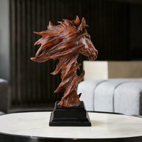 Figurine en résine de tête de cheval élégante - Design artistique peint à la main, ornement d'intérieur pour la décoration de la maison, améliorant l'ambiance de l'espace