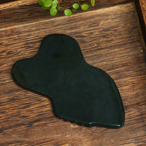 Outils de massage facial en jade néphrite, planche de guasha en jade faite à la main, outils de thérapie d'<span class=keywords><strong>acupuncture</strong></span> SPA, outils de guasha en jade Hetian <span class=keywords><strong>pour</strong></span> <span class=keywords><strong>le</strong></span> <span class=keywords><strong>visage</strong></span> - Product Image 3