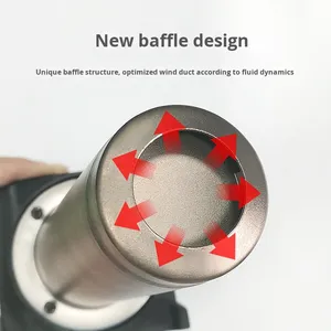 Súng hơi nóng công nghiệp chạy bằng xăng 4400W với nhiệt độ điều chỉnh (0-650c) Lò sưởi bằng thép không gỉ Bảo hành 3 năm - Product Image 4