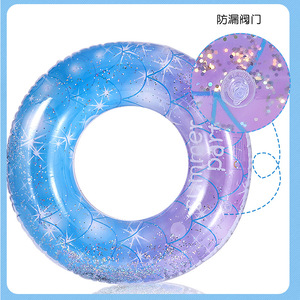 Starry Sky <b>Sequined</b> Swimming Ring 60-90cm Thickened Inflatable For Children Multicolor Random Pattern - Product Image 5
