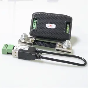 Оптовые продажи dc 100a счетчик энергии-Peacefair DC 0-300V 100A шунт USB-кабель RS485 Modbus RTU измеритель солнечной энергии измеритель энергии
