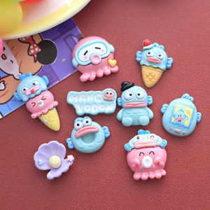 Lindos Dijes de Resina para Manualidades, Decoración para Fundas de Teléfono, Coleteros y Accesorios para el Cabello - Serie Monstruo, Pez Marino Azul, Venta al por Mayor - Product Image 4