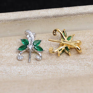 Pendentif couronne de phénix en argent S925, accessoire de coiffure JG5361, accessoires de perles DIY, support vide 6-6,5 mm, composants de bijoux pour femmes - Product Image 2