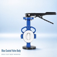 Vanne papillon à commande manuelle DN50, conçue pour l'isolation et le contrôle du débit des conduites d'eau