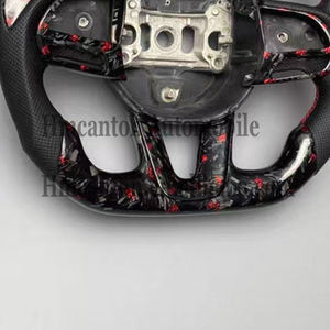 Nuevo Volante Deportivo de Fibra de Carbono Forjada con Agarre de Cuero Perforado para Dodge Challenger - Product Image 5