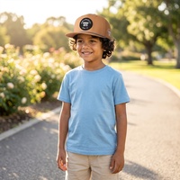 Gorras Clásicas Personalizadas para Niños Pequeños, de Algodón, con Visera Corta, 6 Paneles, con Parche Tejido