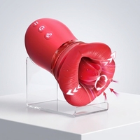 Vibrateur rechargeable USB 5 en 1, vibrateur langue rose, jouet sexuel, jouet vibrant pour homme