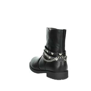 Bottines basses pour filles noires, hauteur du talon 34 mm, noires - Product Image 2