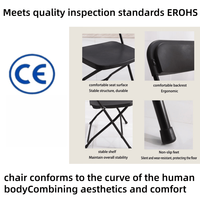 Chaise pliante en métal portable pas chère, style minimaliste moderne, mobilier de maison, dossier pliable pour repas en plein air, mariage, fête