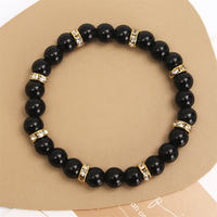 Bracelet de perles de pierre de soleil en cristal d'améthyste violette pour femmes 8mm pierre naturelle micro-incrusté Zircon boule forme motif extensible