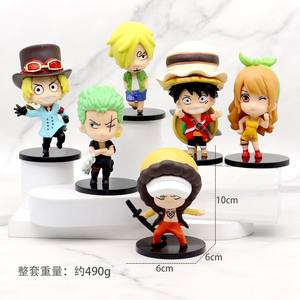Mini Set de Figuras de Acción de One Piece: Luffy, Zoro, Ace, Nico Robin, Nami, Boa Hancock, Juguetes de PVC, Figuras en Versión Q - Product Image 1
