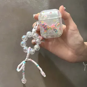 Papillon sables mouvants 3d mignon fleur amour boîte de charge sans fil pour <span class=keywords><strong>apple</strong></span> airpods 1 2 pro 3 2e étui pour écouteurs - Product Image 5