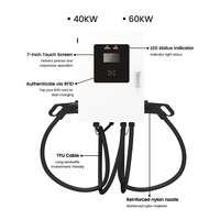 EVEGO Chargeur mural Tesla EV super rapide 40 kW, style familial, nouvelle norme OCPP1.6J OCPP 2.0.1, station de recharge TUV avec double connecteur