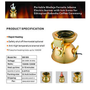 เตาไฟฟ้าพกพาแบบเตาเดี่ยว Fernelo Jebena สำหรับพิธีชงกาแฟเอธิโอเปียแบบฮาเบชา วัสดุเหล็ก ใช้ในครัวเรือน - Product Image 6