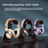 Headset Gaming Gaya Nasional Baru Grosir, BT V5.4 ANC Latensi Rendah HiFi Stereo, Pengisian Daya Type-C, Waktu Putar 10-15 Jam