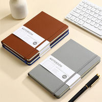 Werbeaktion Maßgefertigte Großhandels-A4-A5 Personalisierte Bedruckte Linierte Hardcover-Notizbücher PU-Leder-Journal Geschäftsnotizbücher mit Logo