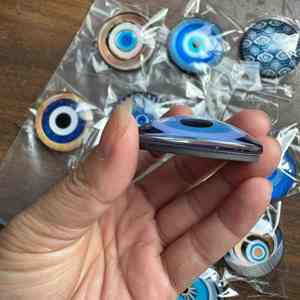 Patch magnétique souple pour réfrigérateur en verre, motif yeux bleus et dorés, populaire, avec pierre précieuse du temps - Product Image 4