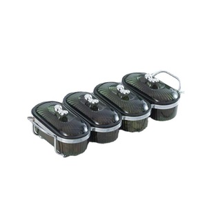 Bandeja de almacenamiento de acrílico para refrigerios con tapa, rectangular, 2-3 compartimentos, para uso doméstico, contenedor de alimentos, cesta para frutas GY-49 - Product Image 5