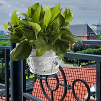 Raboteuse de garde-corps suspendu, Pot de fleurs, supports de plantes en fer, clôture, support de Pot en métal, balcon rond
