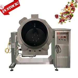 Trống Quay Nấu Ăn Tự Động Stir Fry Máy Tự Động Công Nghiệp Gas Nóng Nấu Ăn Ấm Đun Nước Thực Phẩm Thương Mại Nấu Ăn Nồi Với Mixer