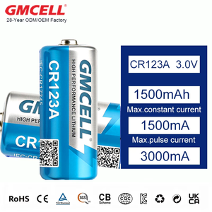 LiMnO2 Battery Factory CR123A 3V 1500mAh For Smoke Detectors, Electronic door locks, <b>Wireless</b> Security Equipment Batteries - Product Image 1