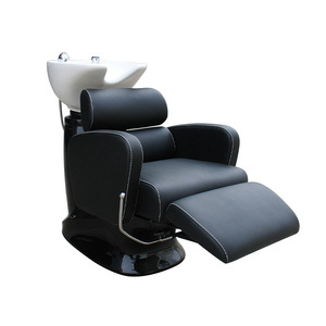 Sillón de Lavado de Cabello de Cuero Semi-Reclinable de Estilo Americano Moderno y Lujoso para Uso Comercial en Salones de Belleza y Peluquerías - Product Image 4