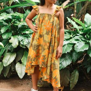 Robe hawaïenne de haute qualité 2025, robe décontractée à bretelles, robe de plage pour enfants, robe en rayonne personnalisée pour filles - Product Image 3