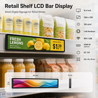 Pantalla LCD Inteligente Ultra Ancha para Señalización Digital en Estantes de Tiendas, Publicidad en Transporte, Restaurantes y Hoteles