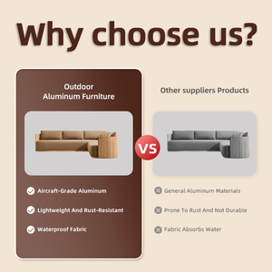 Divano Sezionale a L in Teak Resistente per Esterni con Cuscini Impermeabili ad Asciugatura Rapida per Ville, <span class=keywords><strong>Hotel</strong></span>, Bordo Piscina e Lounge sul Tetto - Product Image 3