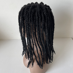Tupé <span class=keywords><strong>de</strong></span> Cabello Humano Remy Indio para <span class=keywords><strong>Hombre</strong></span>, Estilo Afro Freetress, <span class=keywords><strong>Trenzas</strong></span> <span class=keywords><strong>de</strong></span> Ganchillo, Encaje Completo, <span class=keywords><strong>Largo</strong></span>, Decolorado, Nudos Invisibles - Product Image 5
