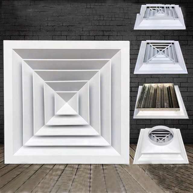 Source HVAC system 4 way supply ceiling air diffuser hvac air duct diffusers  on m.alibaba.com