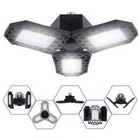 Feuille 60W Pale de Ventilateur Led Ampoule Led 220V E27 B22 Plafond 360 Angle Réglable 45W Deformanle 50W Pliable 3 4 Lumineux Blanc