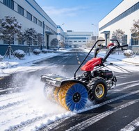 Balayeuse à neige manuelle E-MT370, moteur 15HP 420CC, largeur de déblaiement 1100mm, démarrage électrique, machine de nettoyage de la neige portative