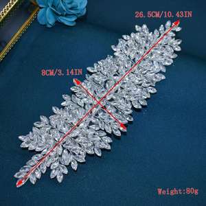 Mais novo Design Handmade Único Prom Vestidos Cores Jóias De Cristal 3D Rhinestone Appliques Rhinestone Fio Ramos - Product Image 4