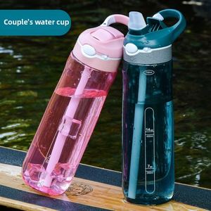 New Design 26/32oz BPA-Free Tritan Plastic Drinkware Kids <b>Flip</b> <b>Top</b> <b>Bottle</b> <b>with</b> Straw for Cold Water - Product Image 3