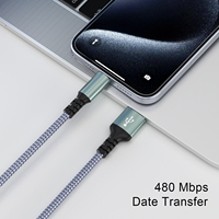 Chargeurs de téléphone en gros, câble USB vers Type-C tressé en nylon à charge rapide pour téléphones mobiles