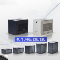 Armoire réseau murale 6U 8U 12U 15U, rack de serveur, profondeur 600 mm 800 mm, boîtier d'amplificateur, acier épaissi