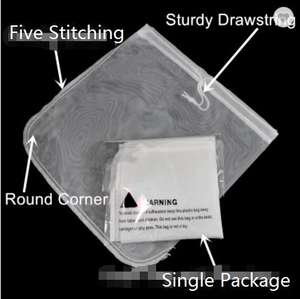 Sac filtre en nylon réutilisable de qualité alimentaire personnalisé sac passoire à kava sacs de lait de noix infusé à froid jus de fruit d'amande - Product Image 3