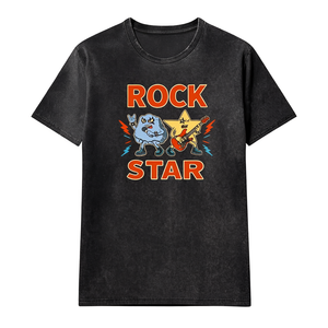 T-shirt Rock Star unisexe pour adulte en coton avec motif musical rock - Product Image 2