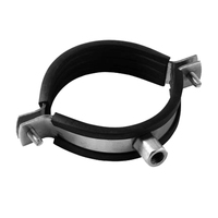 Collier de serrage doublé de caoutchouc robuste, Collier de serrage à charnière en acier galvanisé, Collier fendu doublé de caoutchouc
