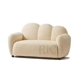 2 Seater Modern Design Furniture Loveseat Sofa Teddy Fabric Couch European Style Living Room Sofas Affordable Couches
